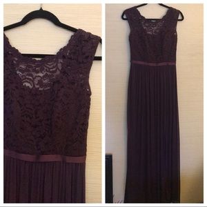 Long Plum David’s Bridal Size 6